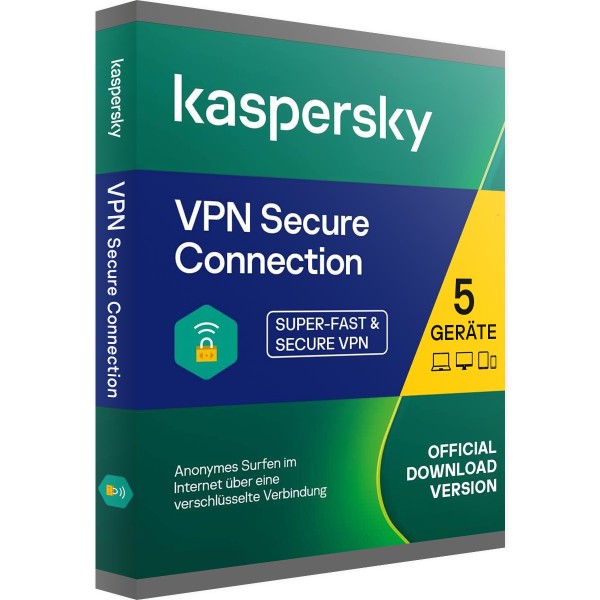 Kaspersky VPN Veilige Verbinding 2022 | 5 Geräte